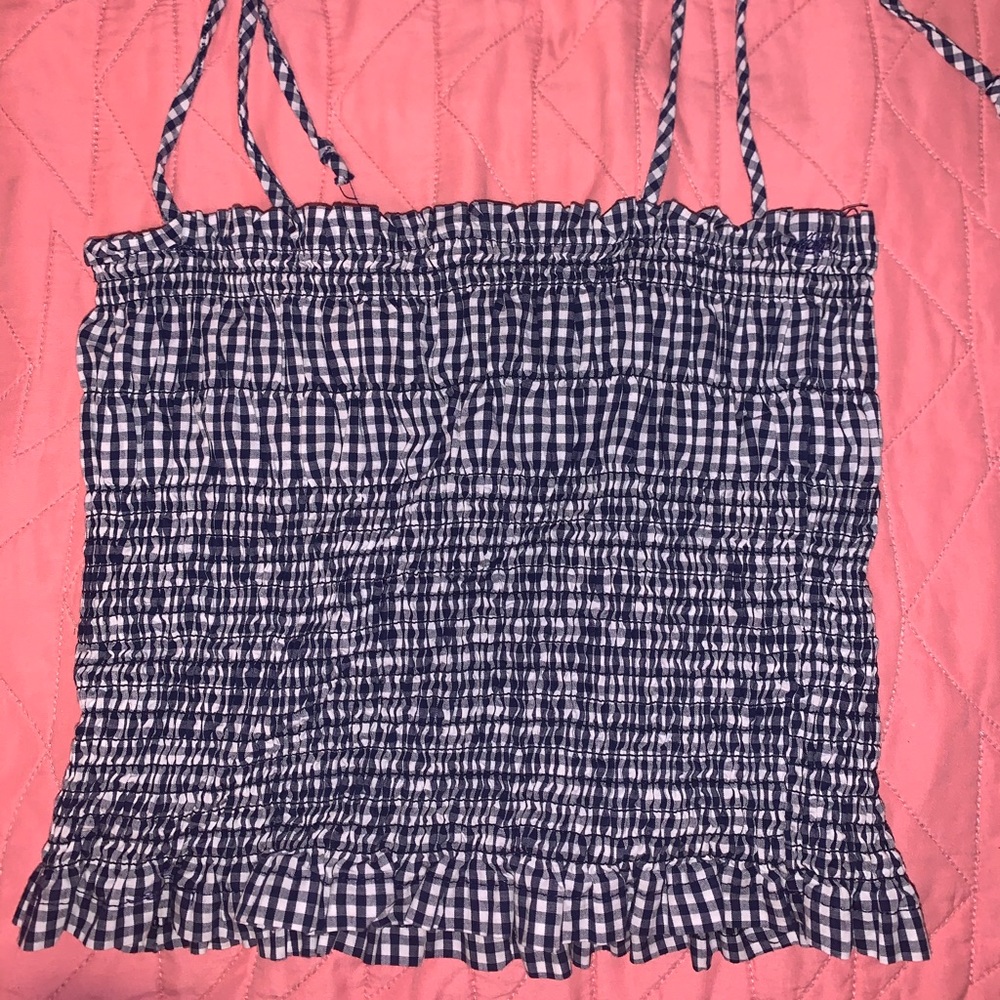 plaid crop top